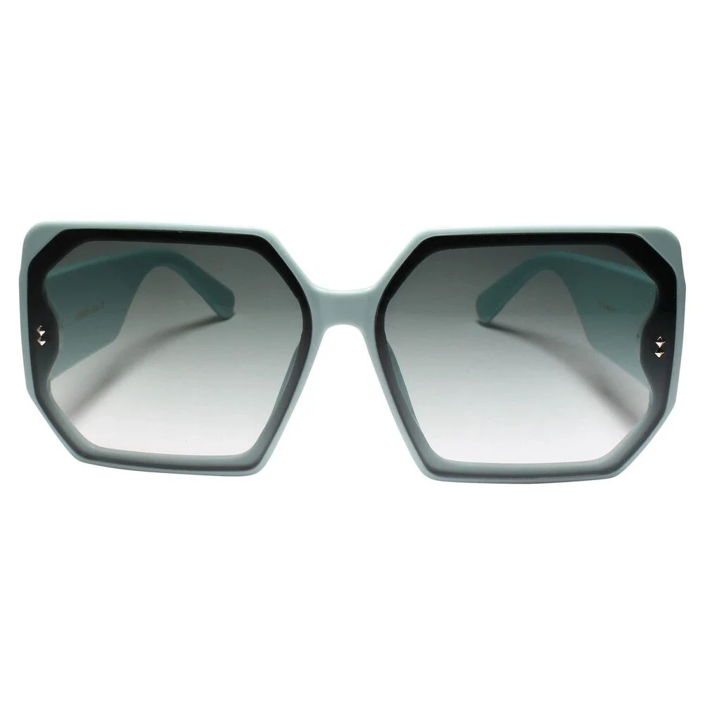 Classy Oversized Sophisticated Luxury Womens Pastel Green Square Sunglasses